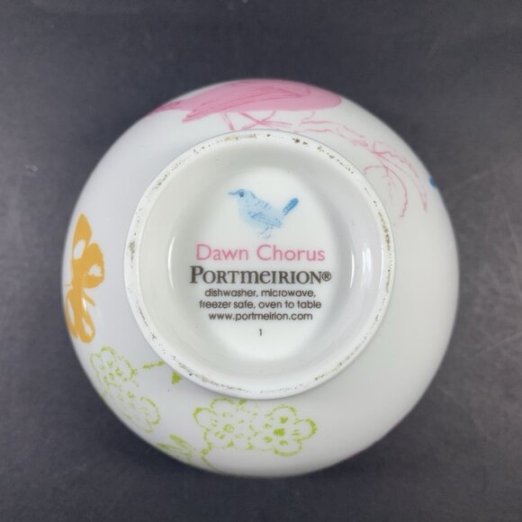 Portmeirion Dawn Chorus Sugar Bowl with Lid – Birds, Butterflies & Flowers - Picture 6 of 10